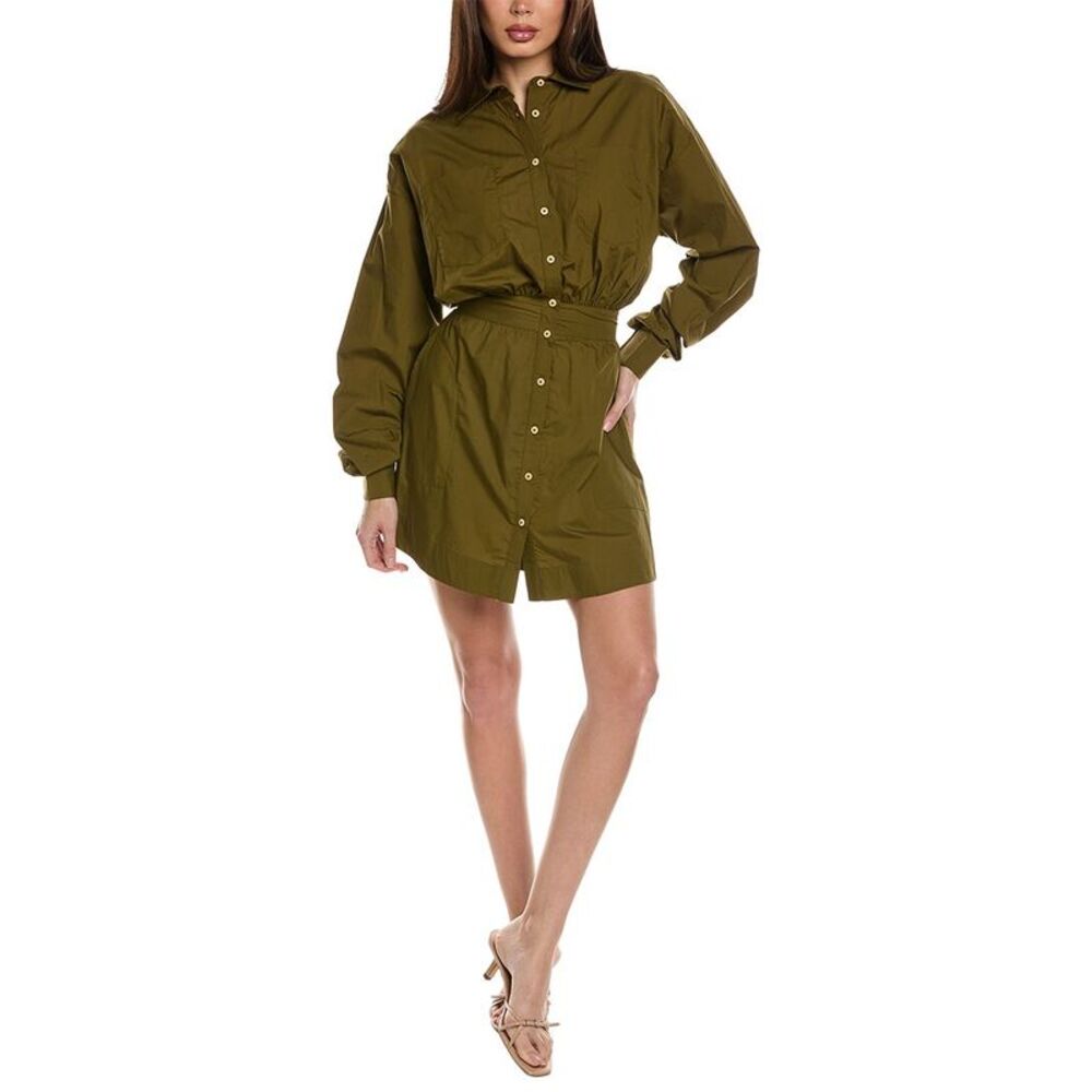 Merlette Womens Bedford Shirtdress, Green - Picture 1 of 3